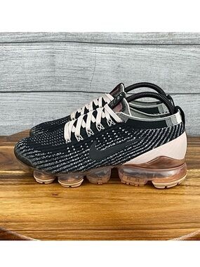 Nike Air VaporMax Flyknit 3 Black Barely Rose Pink Shoes CU4748-001 Women’s 8.5